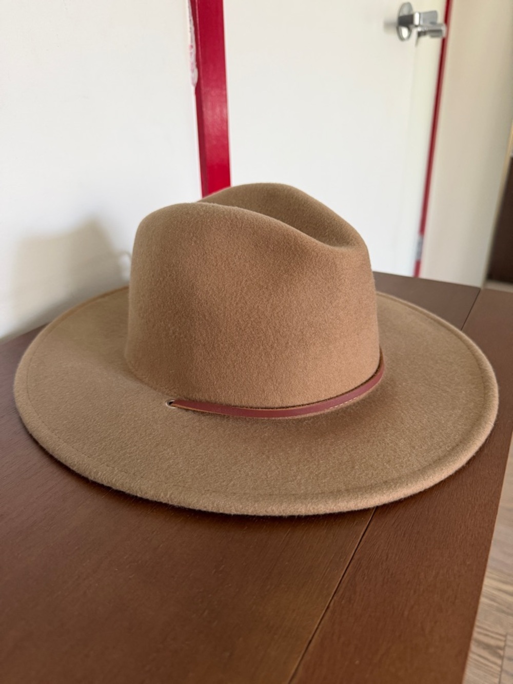 Brixton Brimmed Wool Felt Fedora Hat - Camel Brown
